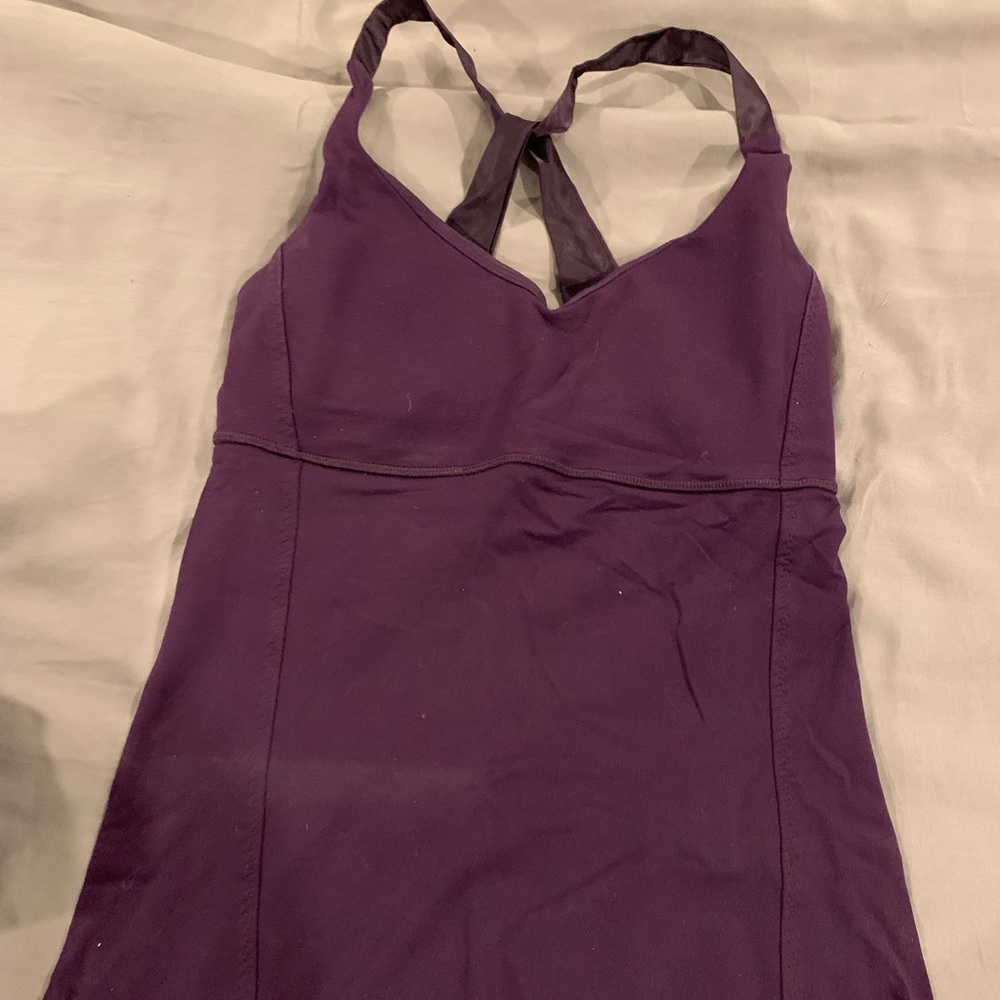 Lululemon purple cross back tank size 6